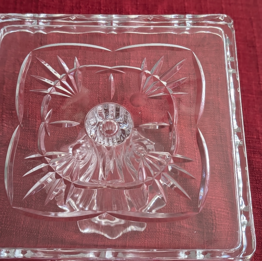 Shannon Crystal 8 " SQUARE Cake splate, Cake Stand - Picture 5 of 6